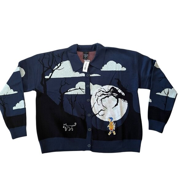 Coraline Clouds Scenic Women's Cardigan Size 3X - Picture 1 of 11